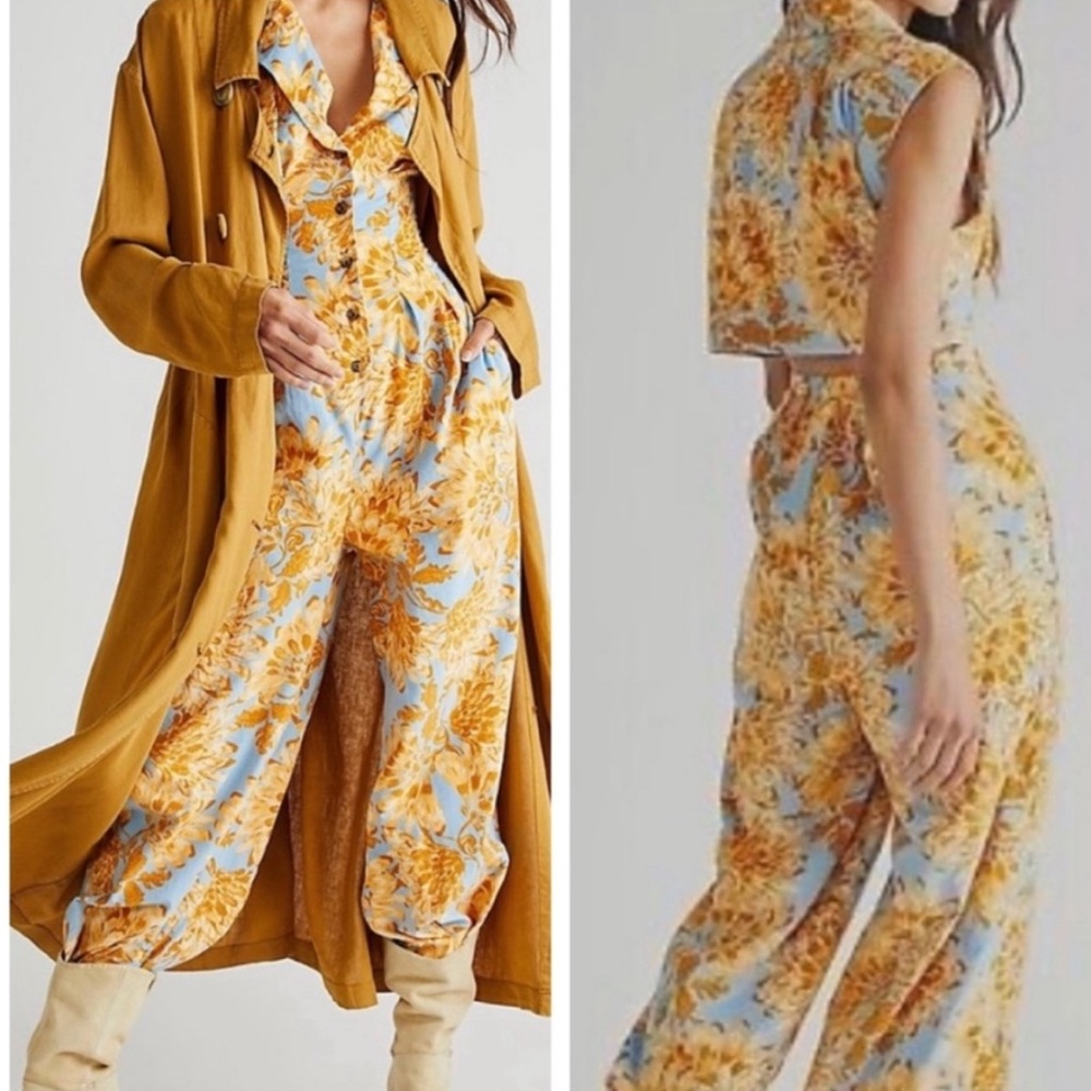 Free People Shasta Printed Cord One Piece
